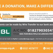 Donate to the Society for Multiple Sclerosis Patients in Pakistan
